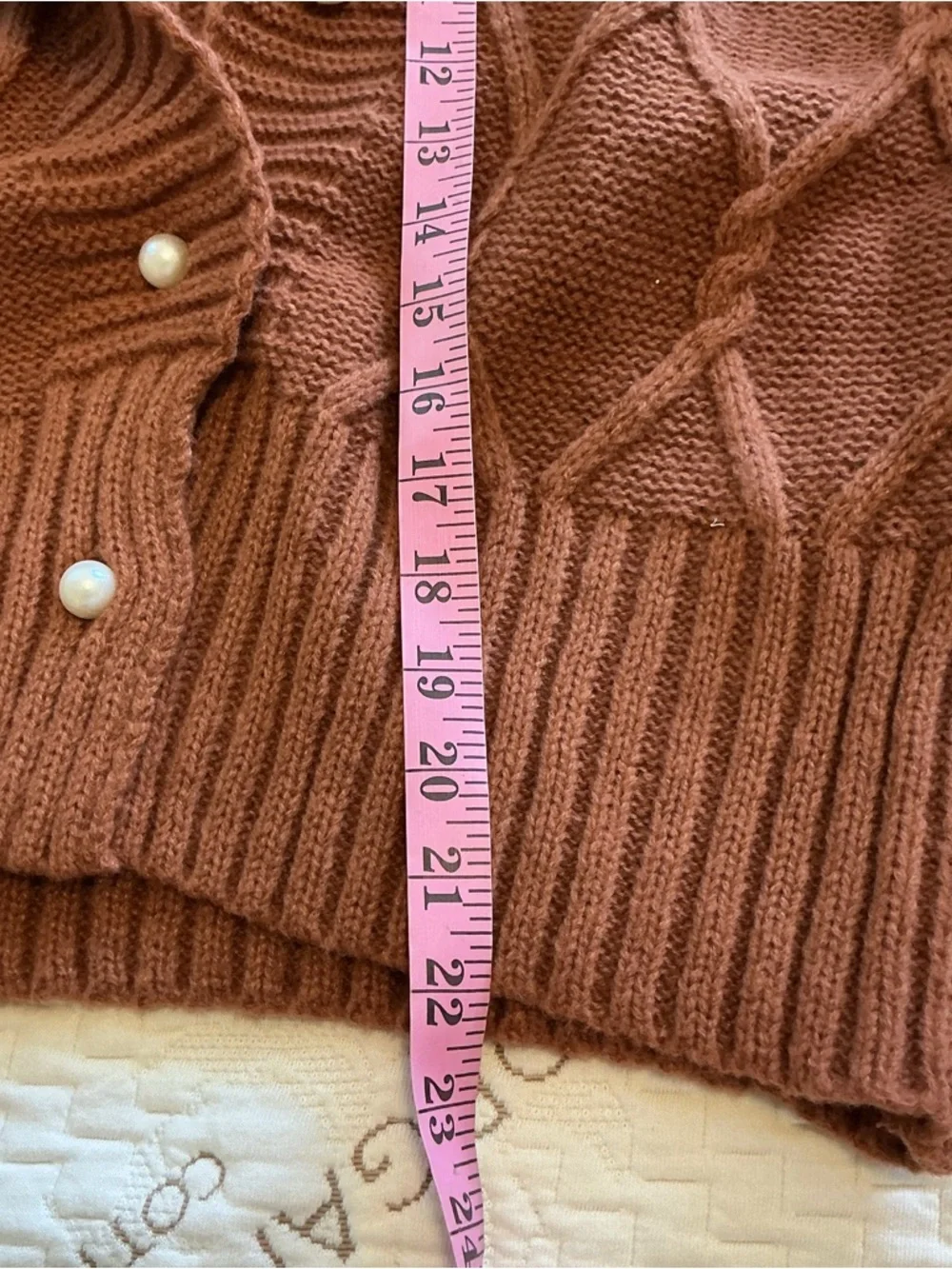 NWT Anthropologie Six Crisp Days Brown Sarria Collared Cardigan Size XS/S - Picture 5 of 8